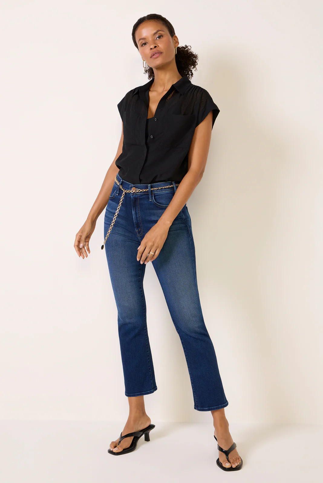 MOTHER Women's The Hustler Ankle Jeans, Size 31, Blue | Evereve