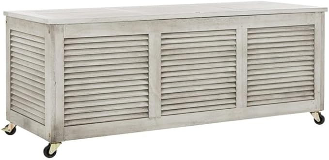 Safavieh PAT7038B Outdoor Collection Elina Grey Wash 47.2" Cushion Deck Box | Amazon (US)