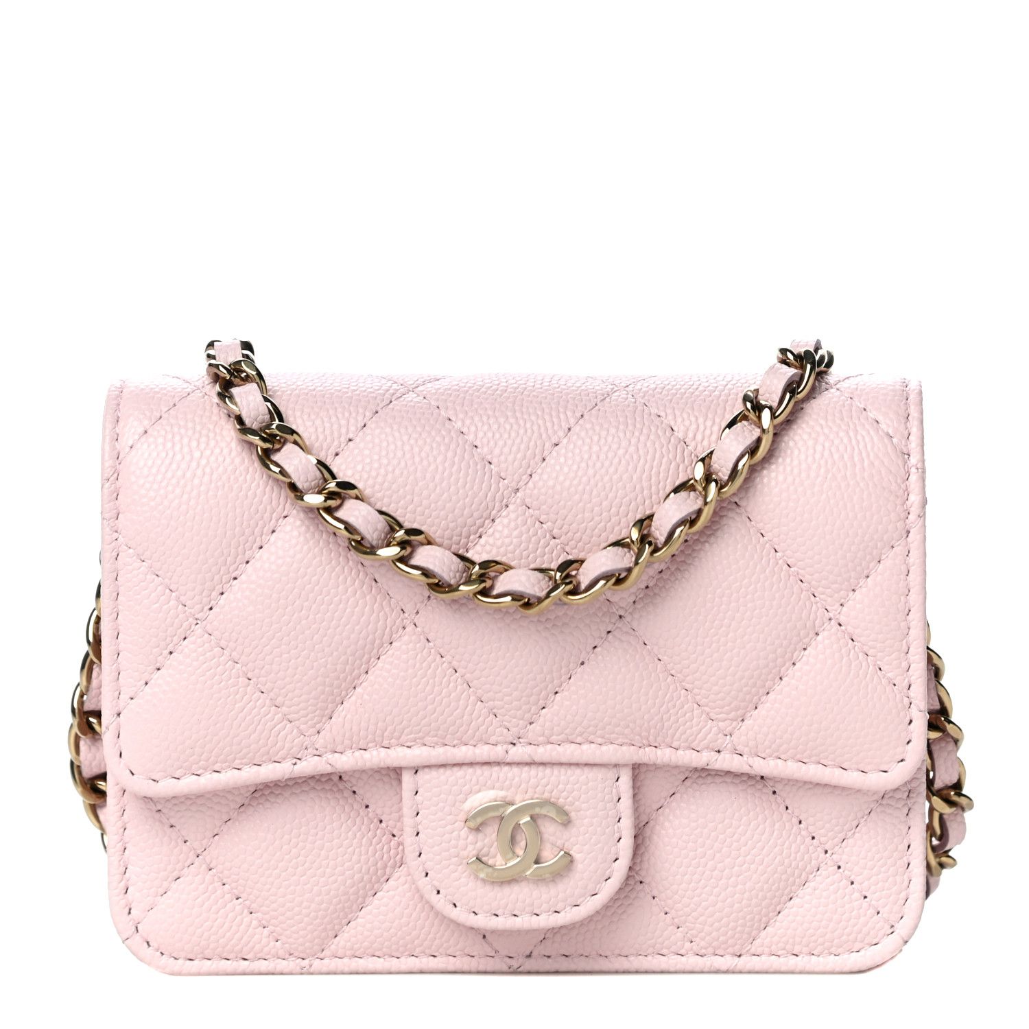 CHANEL Caviar Quilted Mini Chain Bag Pink | FASHIONPHILE | Fashionphile