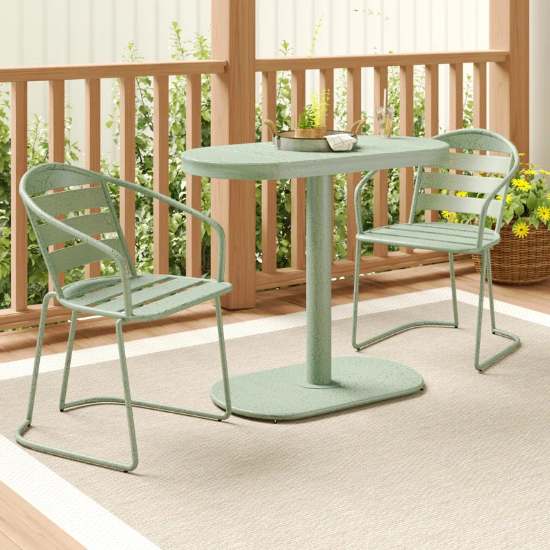 Gunner 2 - Person Oval Outdoor Dining Set | Wayfair North America