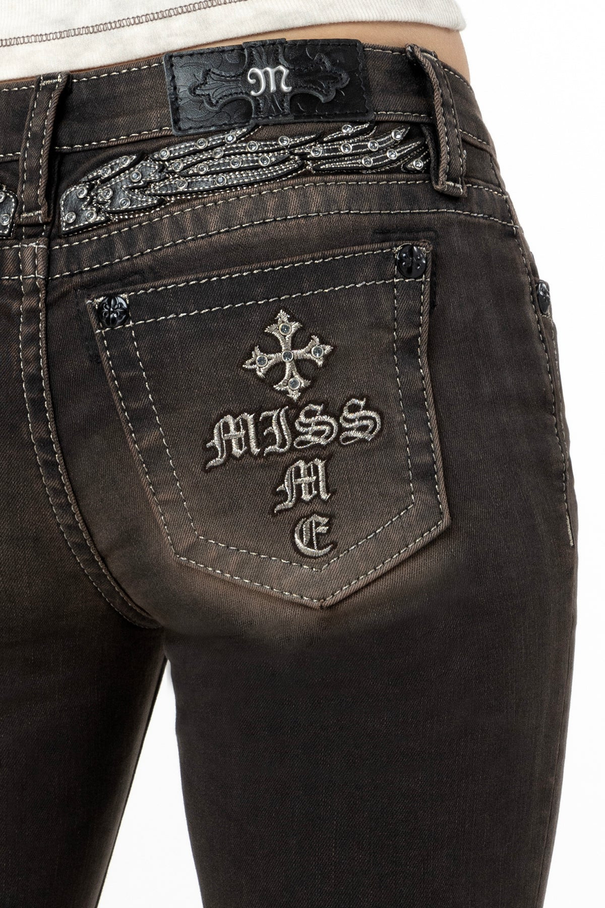 Gabbriette Bootcut Jeans - 32 / 32"" / Rustic Brown | Miss Me