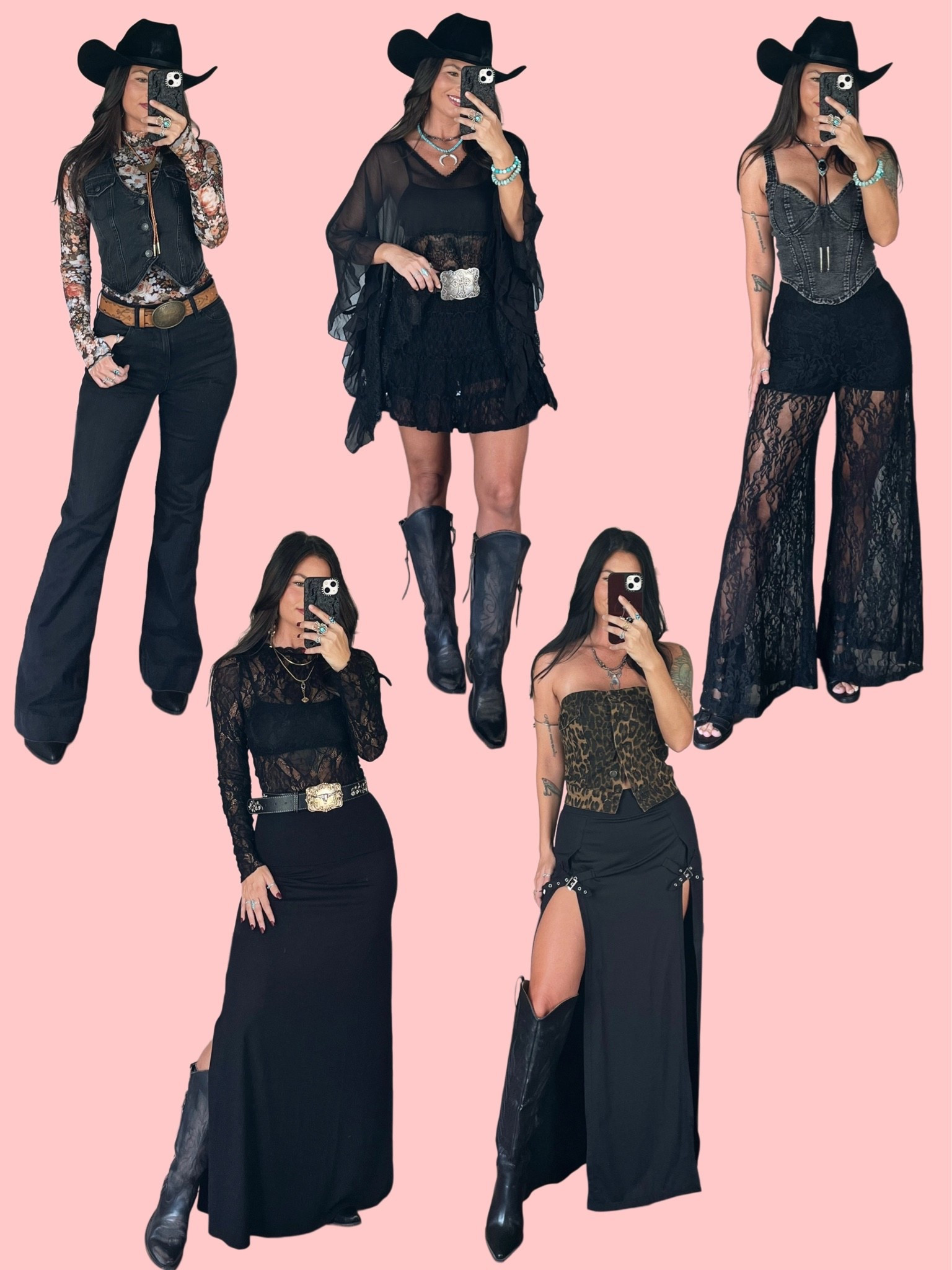 Recent outfits! Mixture of western & spooky season 👻🖤 for sizing info feel free to ask! I’m in mainly xs/smalls 
15LORI to save on hat
LORI20 to save on floral mesh top

#LTKootd #LTKgrwm #LTKSeasonal