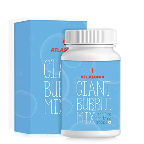 Atlasonix Giant Bubbles Mix - Makes 7 Gallons of Big Pure Bubble Solution for Kids | Non Toxic All N | Amazon (US)