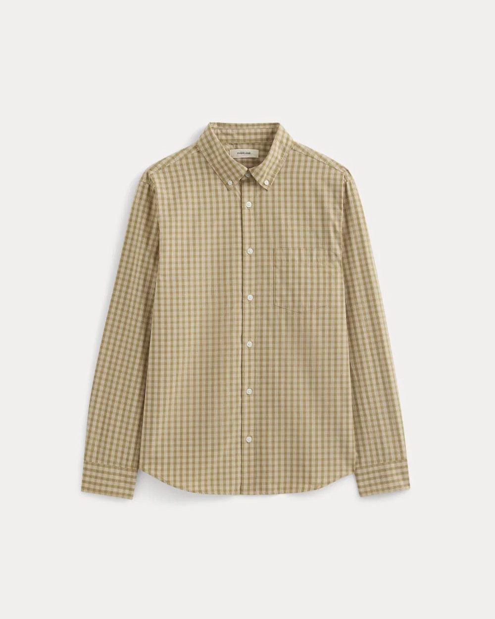 Washed Poplin Shirt | Aged Brass Plaid | Everlane