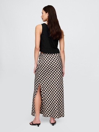 Linen-Blend Midi Skirt | Gap (US)