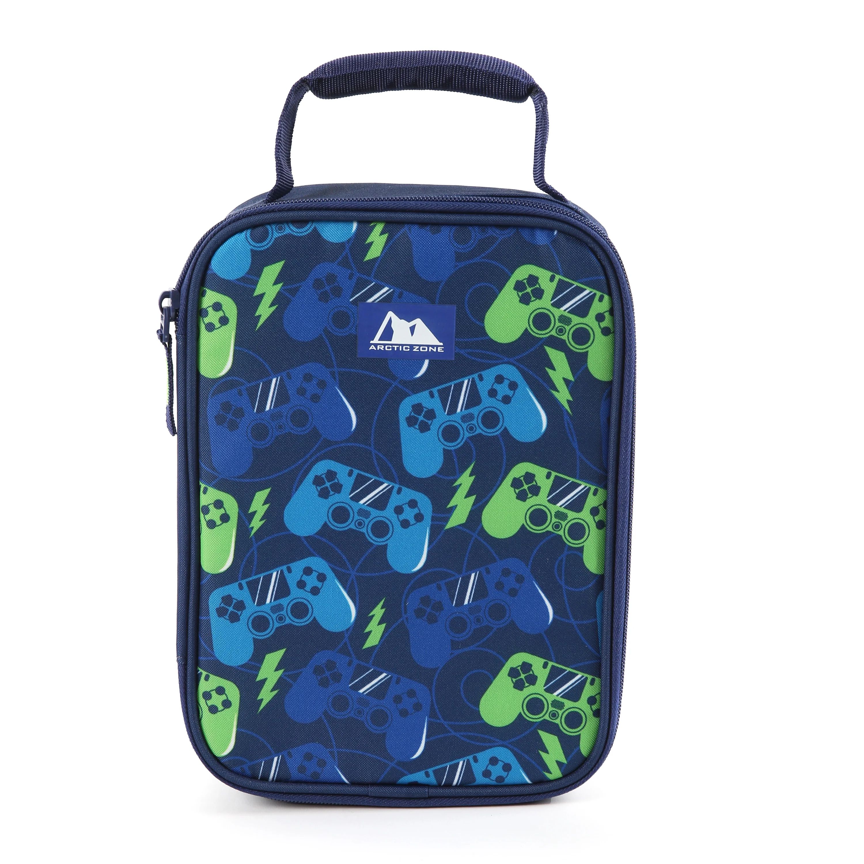 Arctic Zone Insulated Upright Lunch Box, Video Game Tangle Green | Walmart (US)