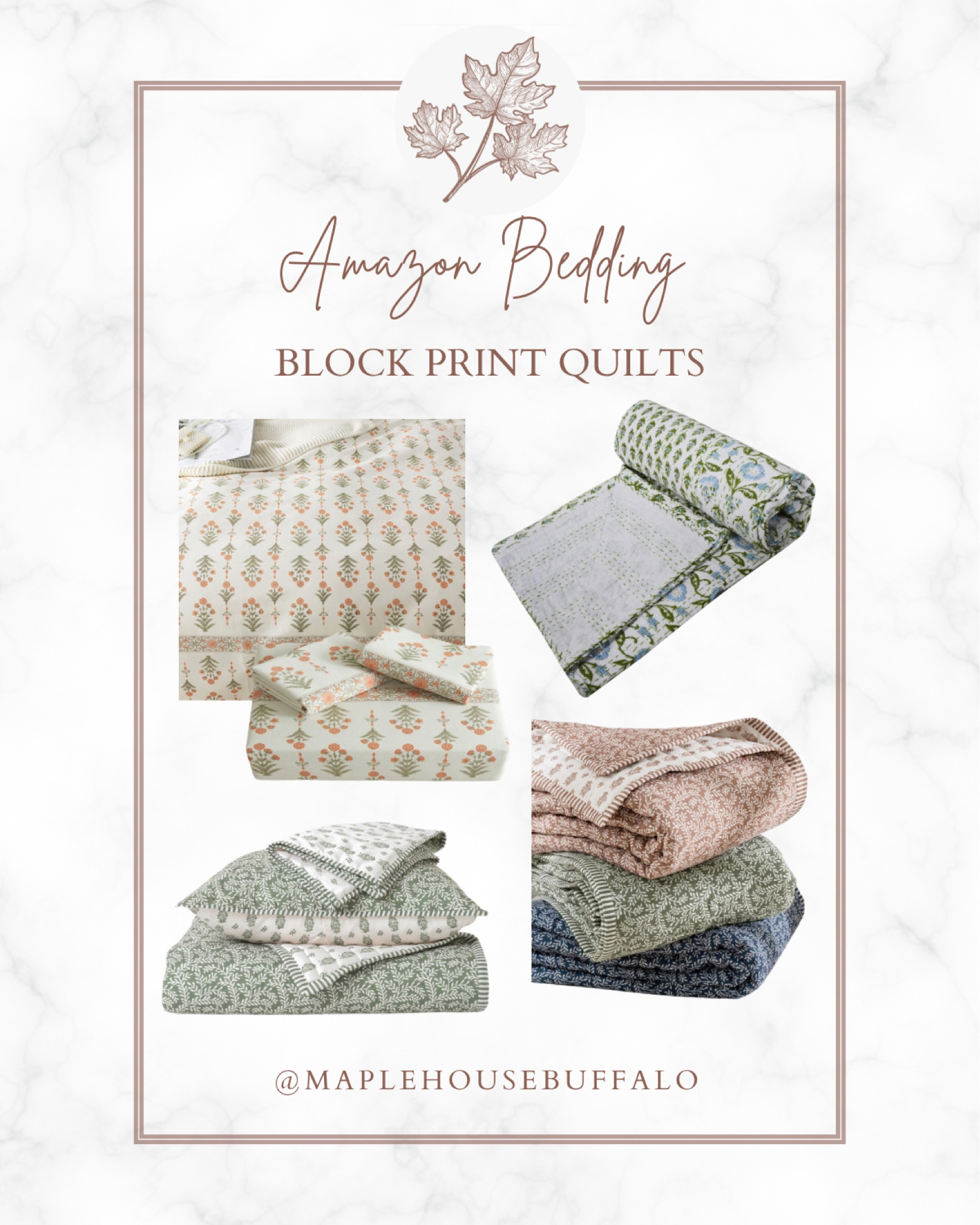 These block print quilts are so lovely and reasonably priced! Highly rated as well.

#LTKstyletip #LTKhome #LTKSeasonal