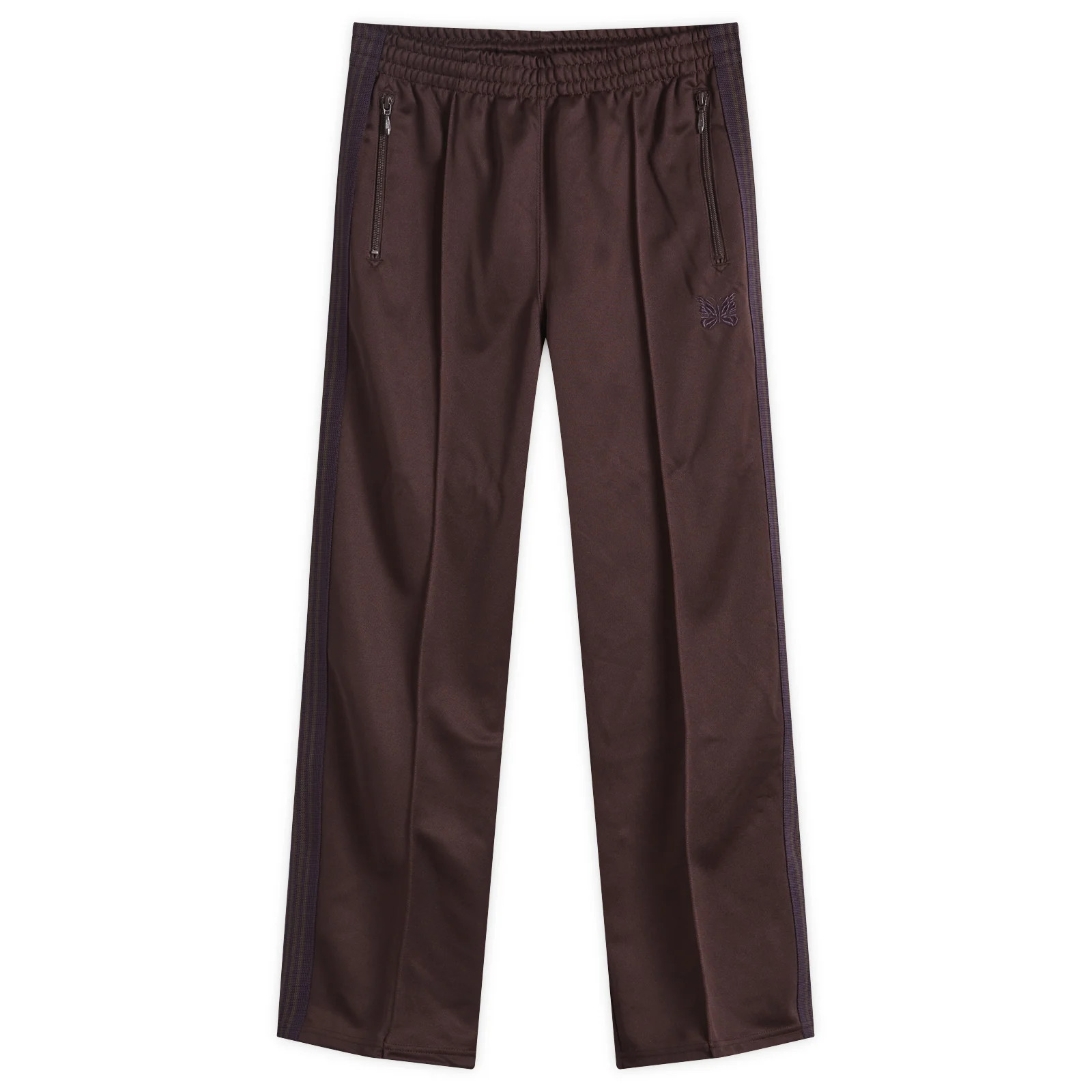 Needles Women's Poly Smooth Track Pant in Dark Brown, Size X-Small | END. Clothing