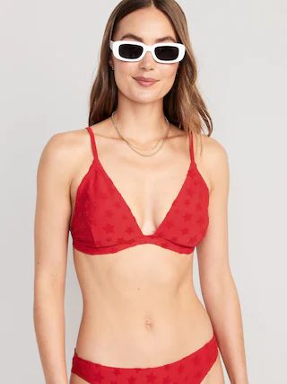 Americana-Print Triangle Bikini Swim Top for Women | Old Navy (US)
