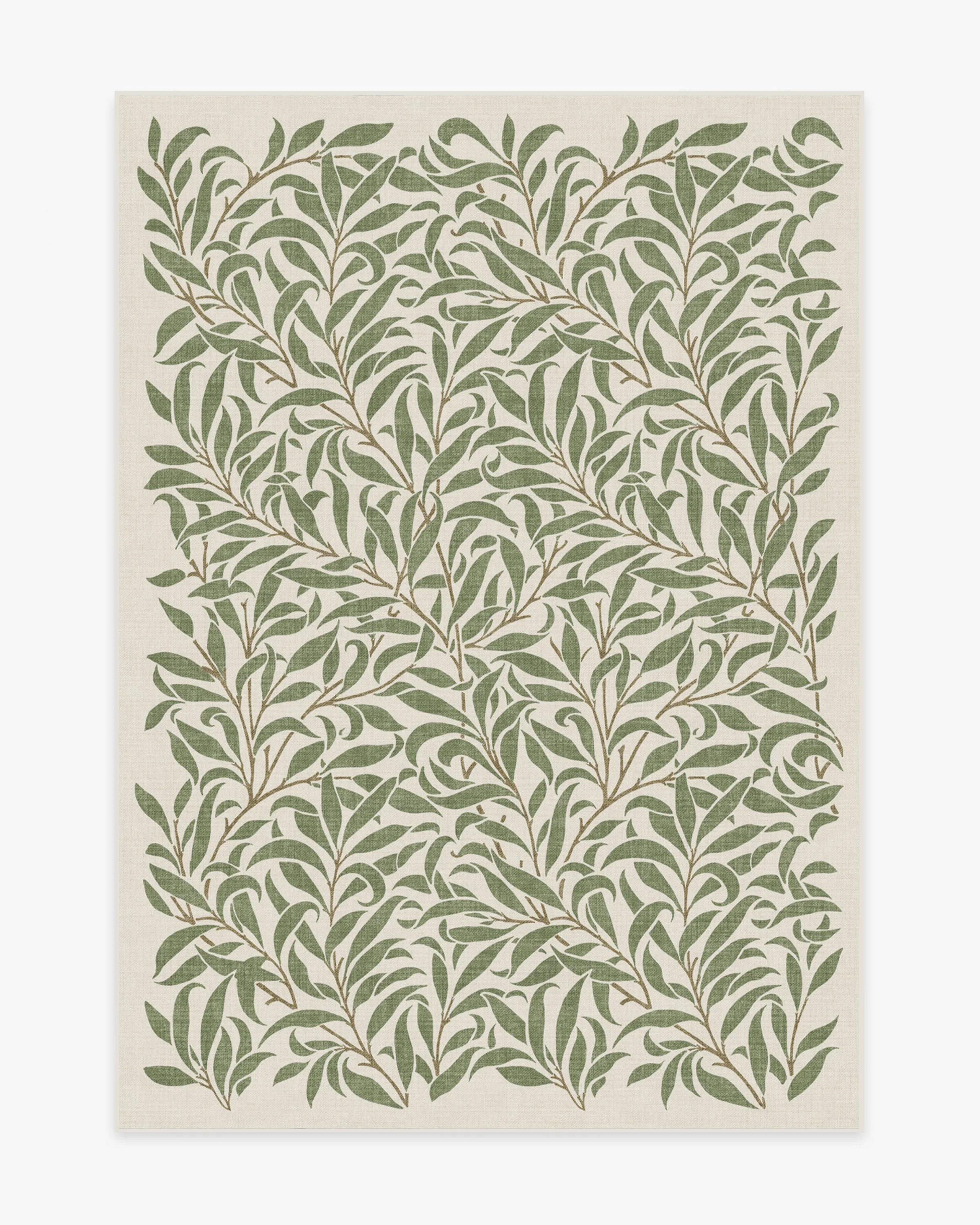 Pure Willow Boughs Green Rug | Ruggable