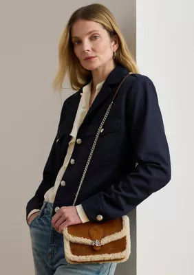 Lauren Ralph Lauren Women's Shearling-Trim Bradley Crossbody Wallet | Belk