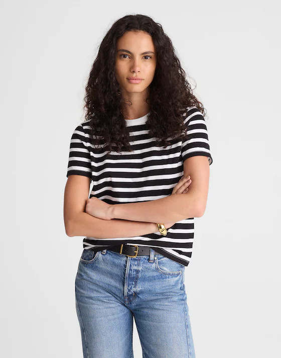 The Perfect Crewneck Tee in Allday Jersey | Madewell