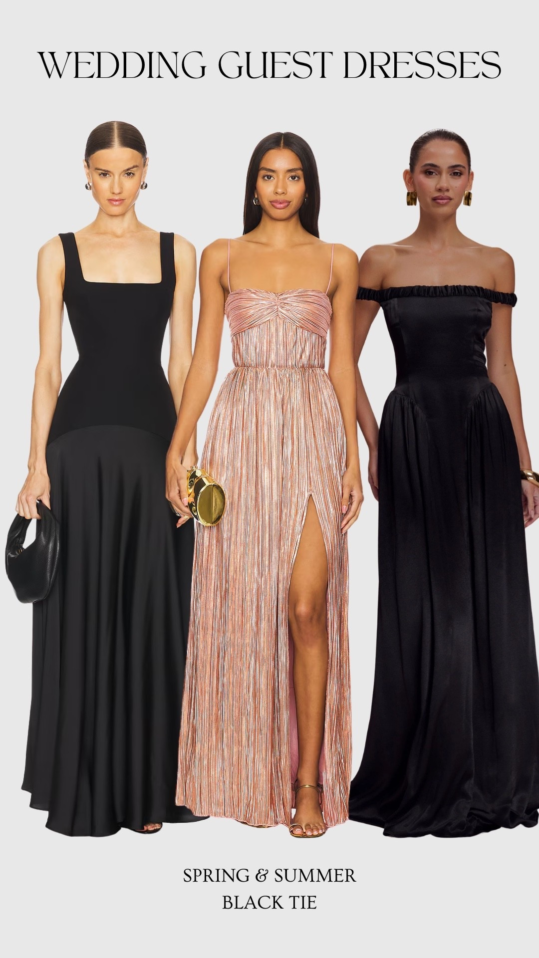 Wedding guest dresses | black tie dress code ✨🖤 #ltkfashion #ltkwedding #weddingguest #ltkstyle #fashion #blacktie #blacktiewedding #styleinspo