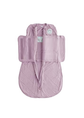 DREAMLAND BABY Bamboo Viscose Swaddle Sleep Sack (0-6 Months). Ultra Soft Swaddle Blanket w/Built in Band. 95% Viscose, 5% Spandex (Mauve) | Amazon (US)