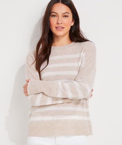 Seaspun Lightweight Cashmere Shine Stripe Sweater | vineyard vines