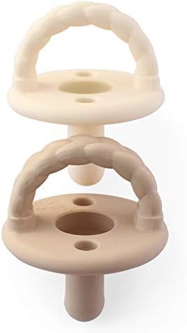 Itzy Ritzy Sweetie Soother Pacifier Set of 2 - Silicone Newborn Pacifiers with Collapsible Handle &  | Amazon (US)