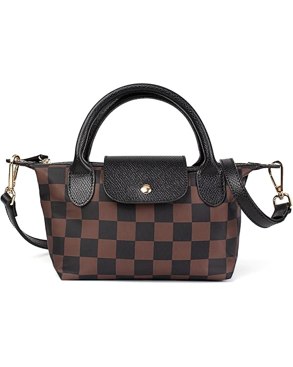 Fashion Mini Nylon Crossbody Handbag for Women,Removable Adjustable Shoulder Strap,Faux Leather T... | Amazon (US)