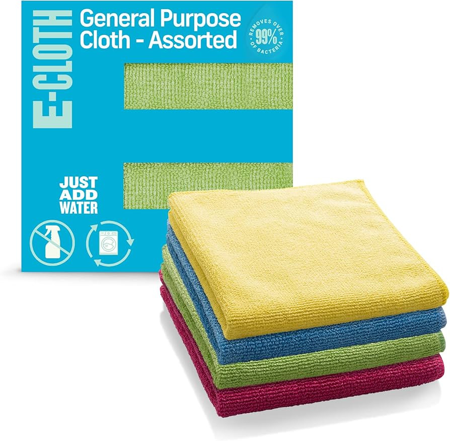 E-Cloth Microfiber Cloth 4-Pack, World's Leading Premium Microfiber Cleaning Cloth, Twice as Dura... | Amazon (US)