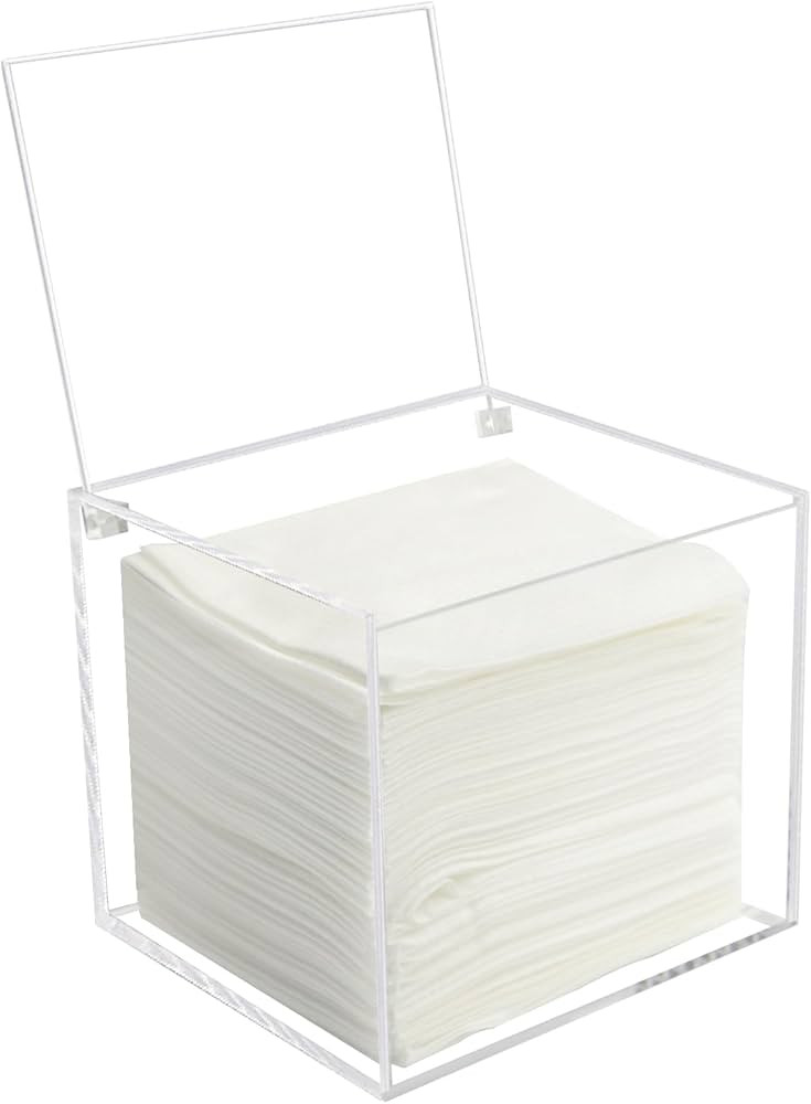 Disposable Face Towel Storage Box Compatible with Facial Towel XL, Acrylic Disposable Face Towele... | Amazon (US)