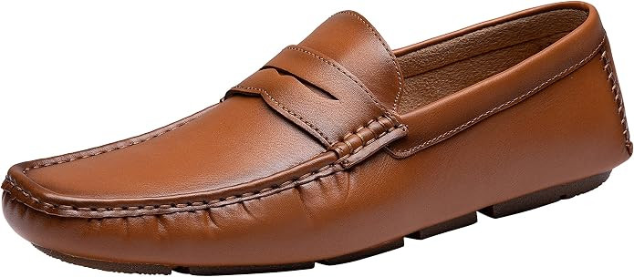 Jousen Men's Penny Loafers Casual Driving Slip On Shoes | Rubber Outsole Soft Lightweight Moccasi... | Amazon (US)