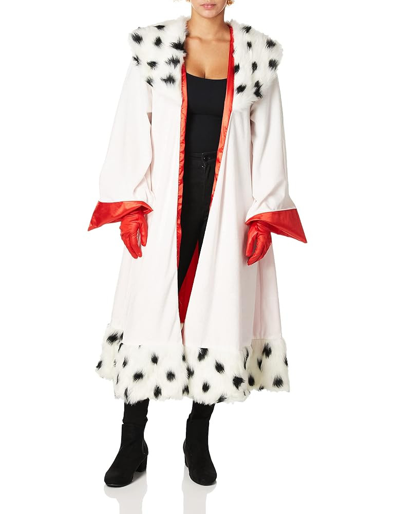 Cruella De Vil Coat Costume Accessory with Gloves, Official Disney Cruella Coat and Gloves Set | Amazon (US)