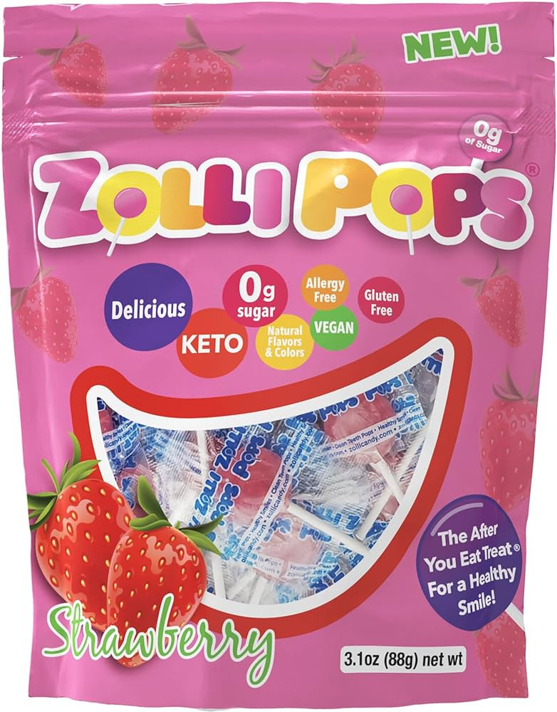 Zollipops Clean Teeth Lollipops AntiCavity Sugar Free Candy with Xylitol for a Healthy Smile Grea... | Amazon (US)