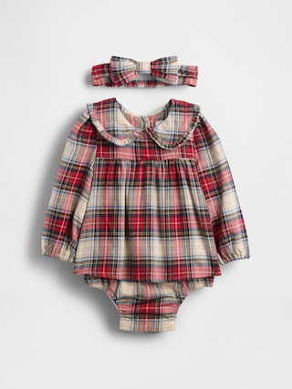 Baby Flannel Bodysuit Dress Set | Gap (US)