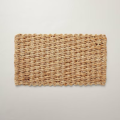 18"x30" Basket Weave Jute Doormat Natural - Hearth & Hand™ with Magnolia: Indoor, High Traffic ... | Target