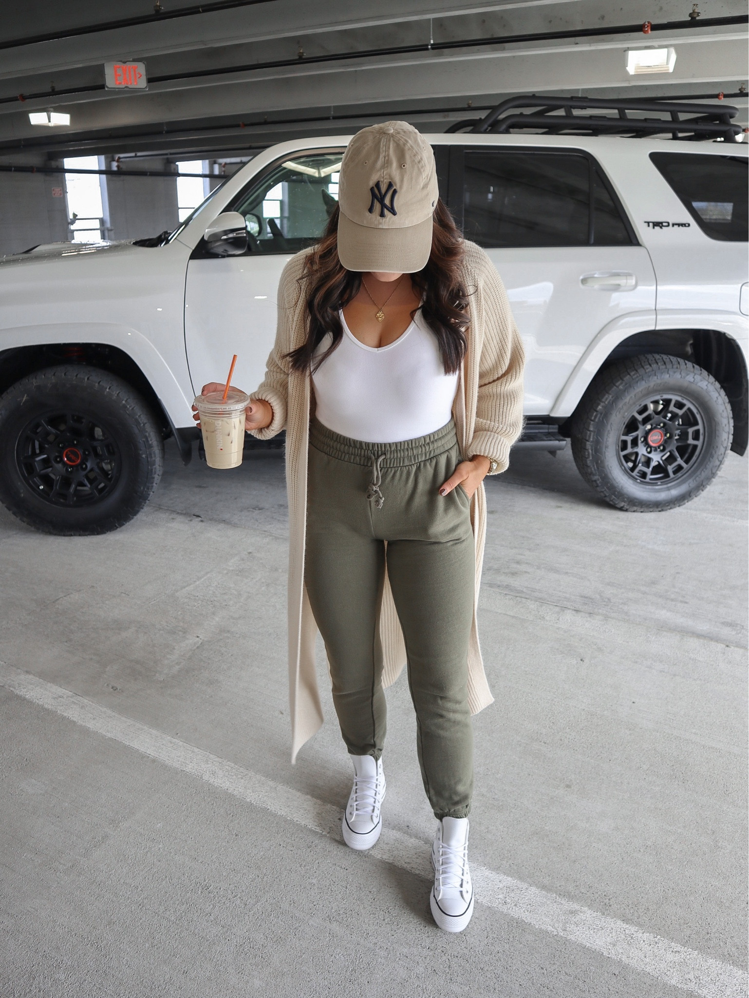 Amazon joggers FTW 😍🙌🏼 

Joggers — xs
Cardigan — small

White platform converse | white leather converse | olive green jogger sweatpants | duster cardigan | neutral cardigan | tan cardigan | casual outfit 

#LTKstyletip #LTKunder50 #LTKshoecrush