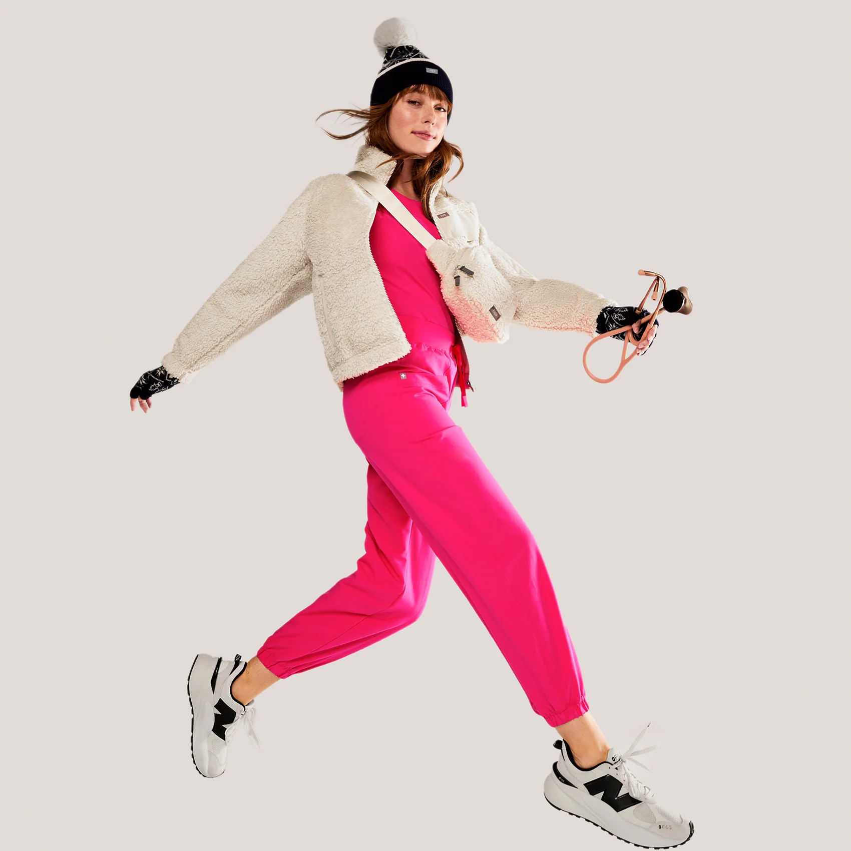 Women’s On-Shift High Pile Fleece Jacket™ - Bone · FIGS | FIGS