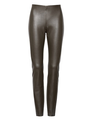 Banana Republic Womens Petite Devon Legging-Fit Vegan Leather Ankle Pant Dark Olive Size 0 | Banana Republic US