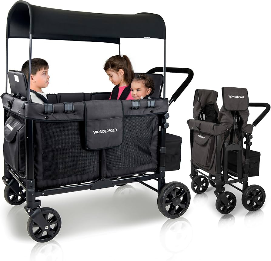 WONDERFOLD W4 Original Stroller Wagon (4 Seater) - Collapsible Wagon Stroller with Seats with 5-P... | Amazon (US)