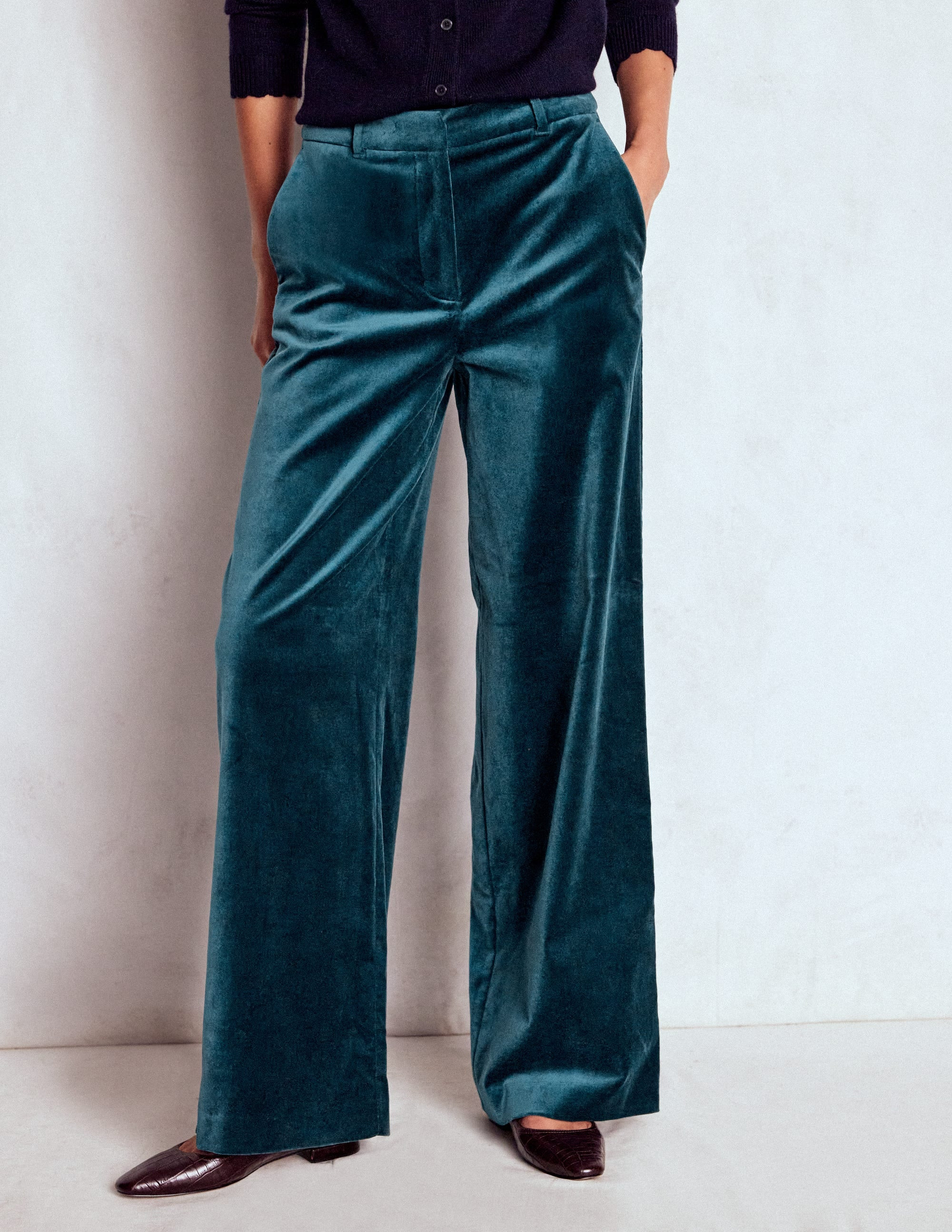 Belgravia Tailored Pants-Midnight Teal | Boden (US)