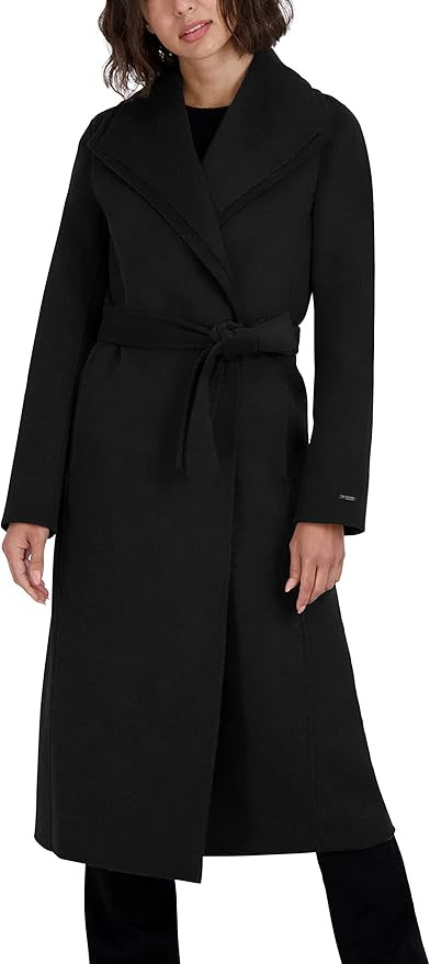 TAHARI Women's Maxi Double Face Wool Blend Wrap Coat | Amazon (US)