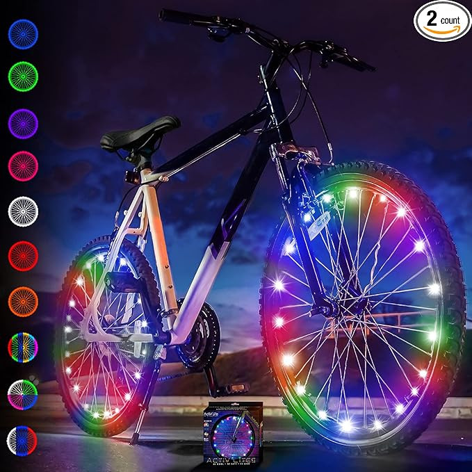 Activ Life 2-Tire Pack LED Bike Wheel Lights with Batteries Included! Get 100% Brighter and Visib... | Amazon (US)