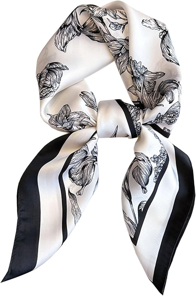 Dailyacc Hair Bandanas Scarf For Women Lightweight Fashion Neck Silk Satin Head Scarves For Sleep... | Amazon (US)