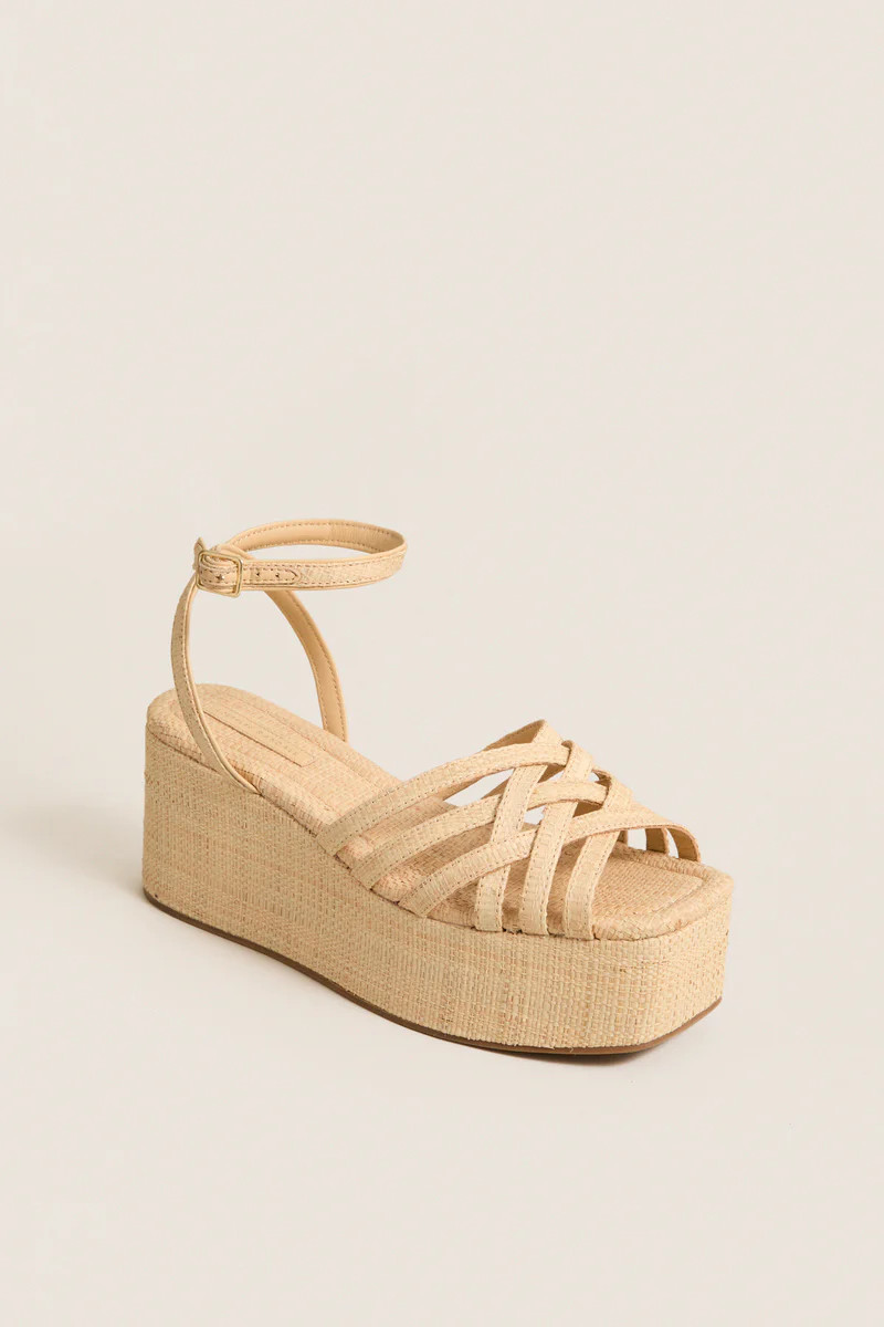 Natural Raffia Channing Platforms | Tuckernuck (US)