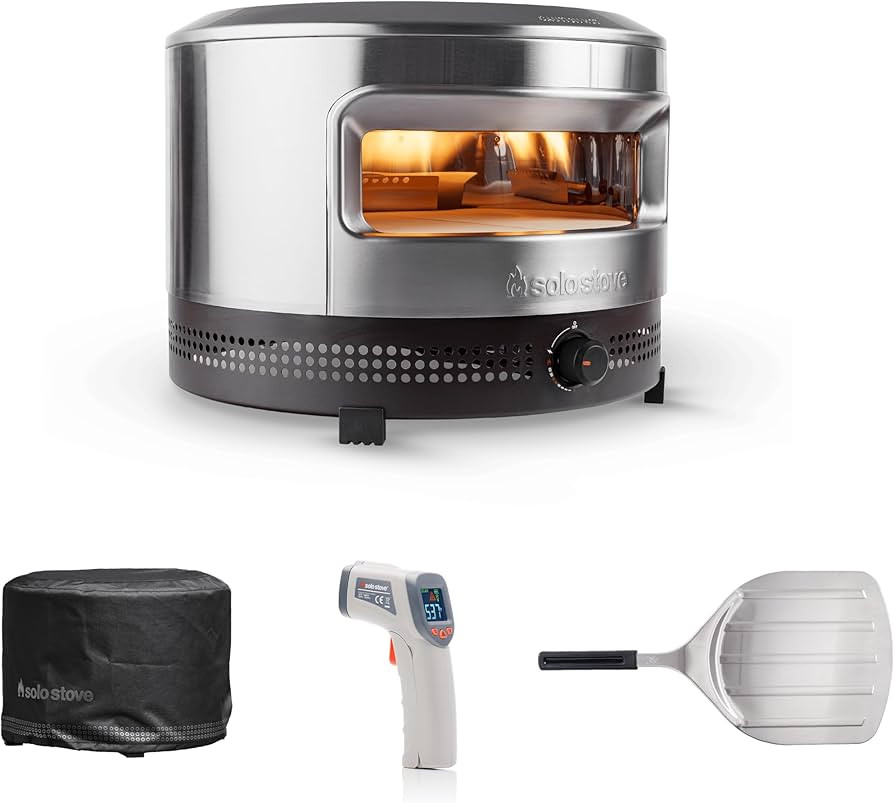 Solo Stove Pi Prime 21" x 16" Stainless Steel Propane Outdoor Pizza Oven Bundle with IR Thermomet... | Amazon (US)