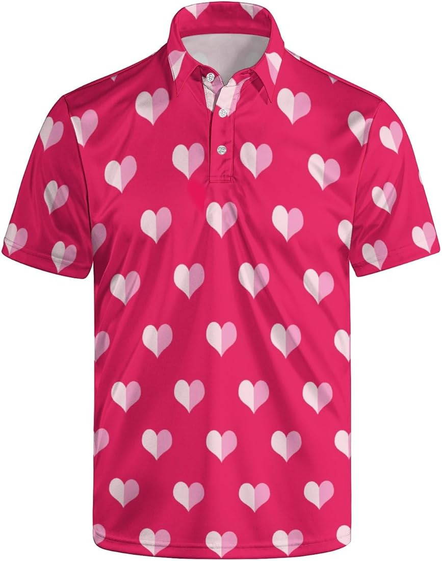 Golf Shirts for Men Quick-Dry Moisture Wicking Short Sleeve Print Shirts Funny Golf Polo Shirts C... | Amazon (US)