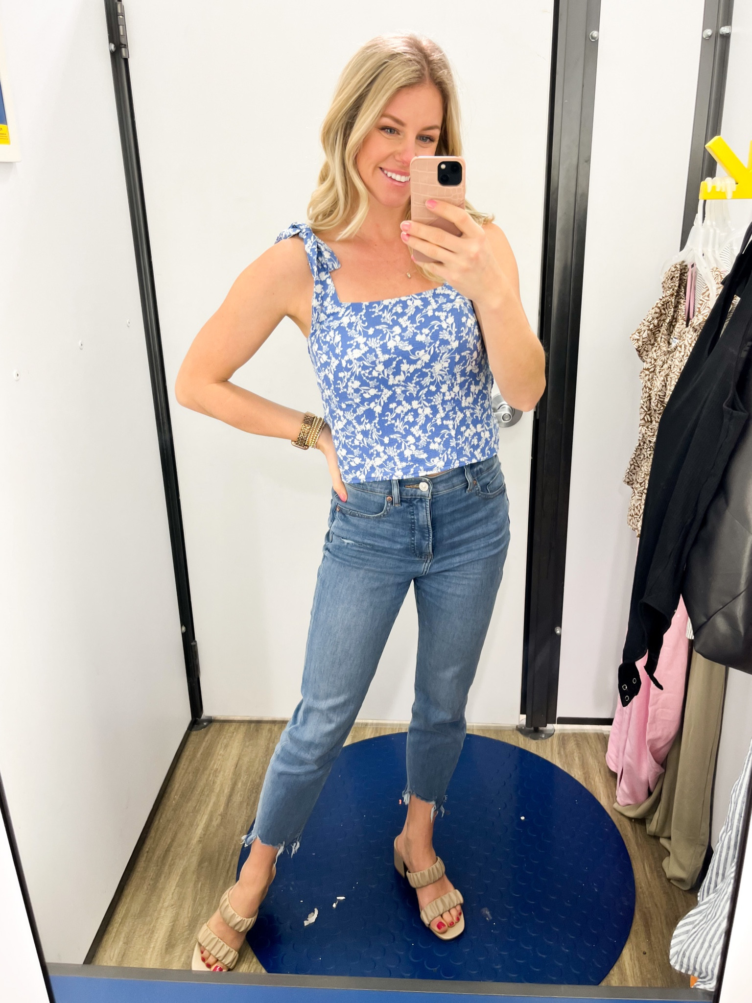 Tie shoulder top- on sale for $15 today only! Available in 5 fun solids and prints. Size XS