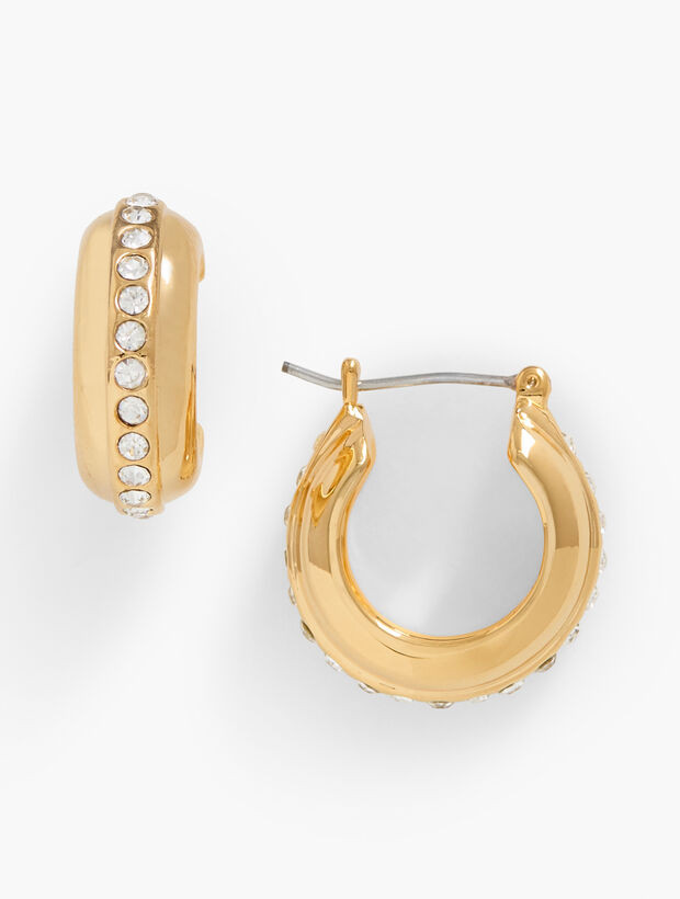 Pavé Hoop Earrings | Talbots