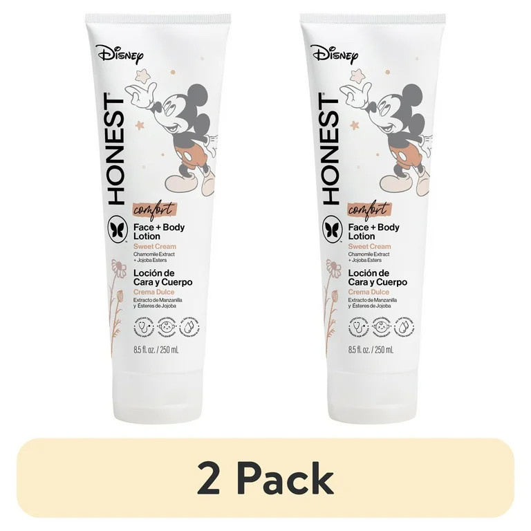 (2 pack) The Honest Company Moisturizing Face + Body Lotion, Disney’s Mickey Mouse Comfort Swee... | Walmart (US)