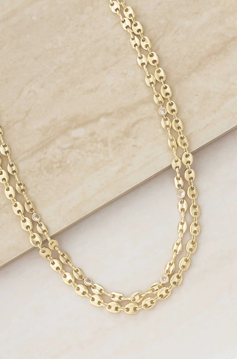 West Coast Sunset 18k Gold Plated Chain Necklace Set | Ettika