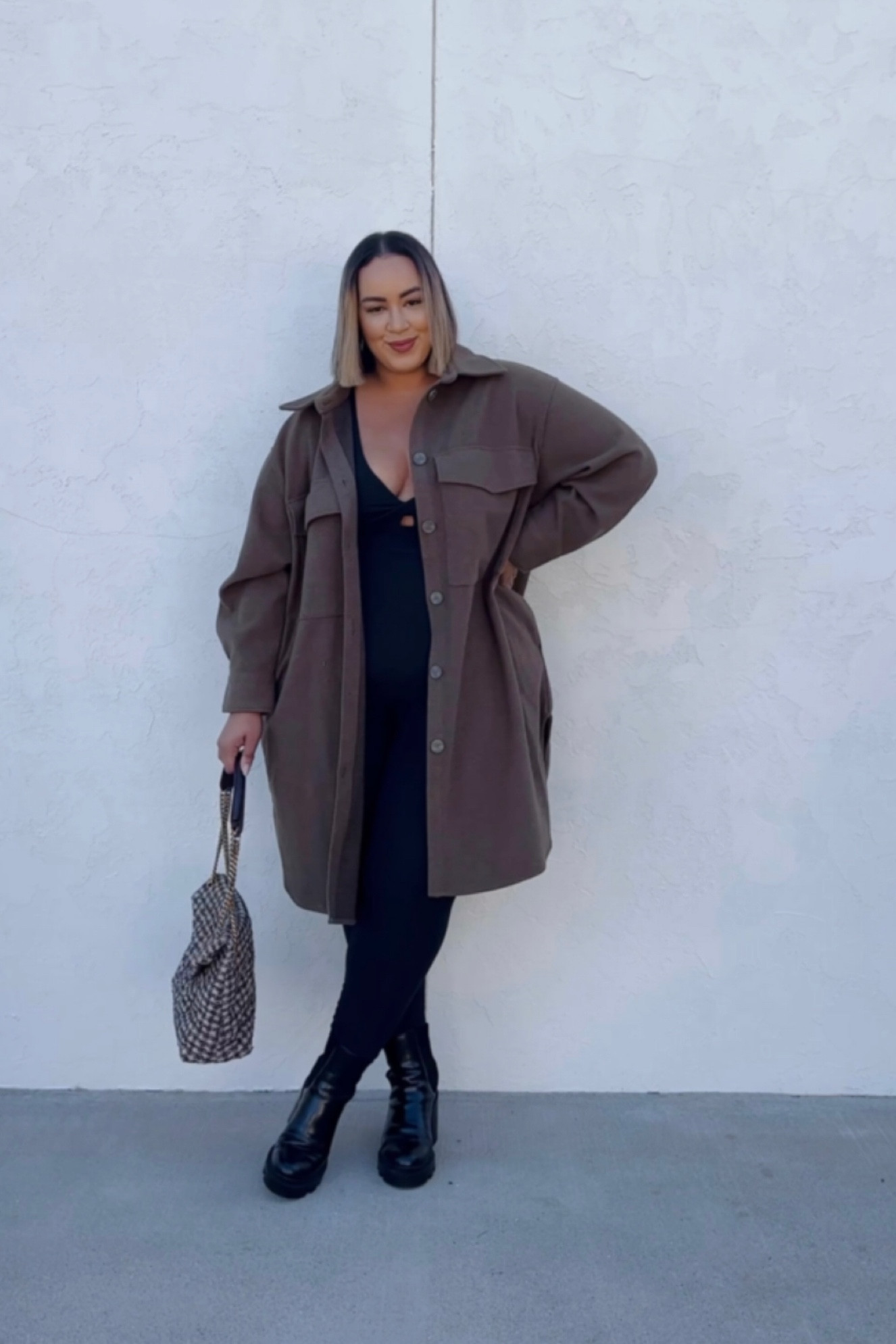 Plus size, casual, boots, shacket 