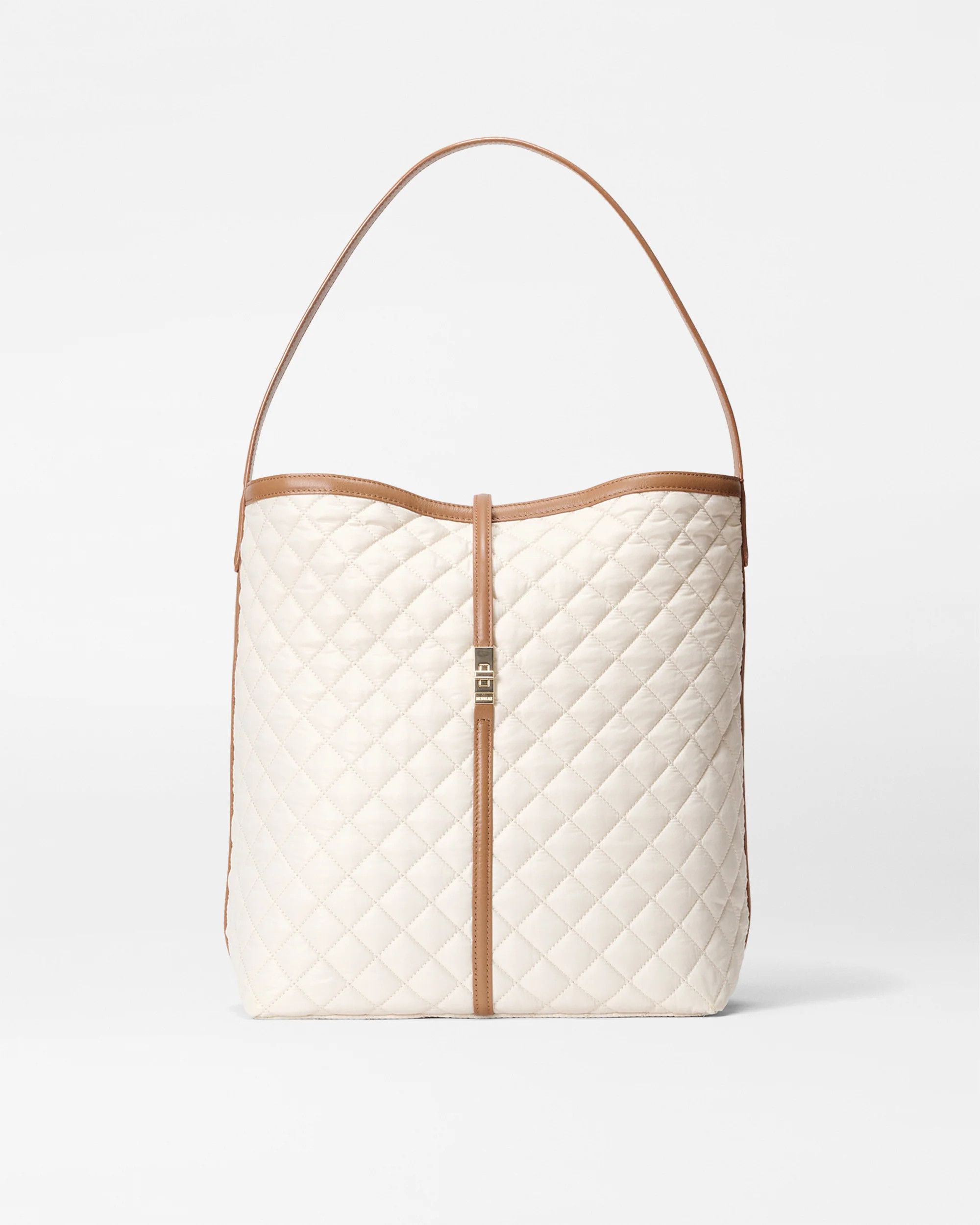 Sandshell with Brown Large Astor Hobo | MZ Wallace