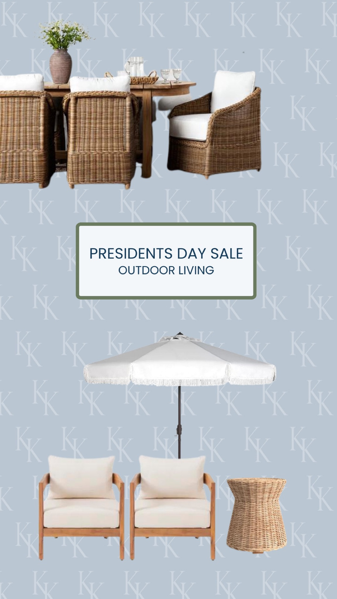 Patio furniture sale, outdoor furniture sale, mcgee and co, white umbrella, rattan outdoor furniture, wayfair, Presidents’ Day sale 

#LTKhome #LTKSeasonal #LTKsalealert
