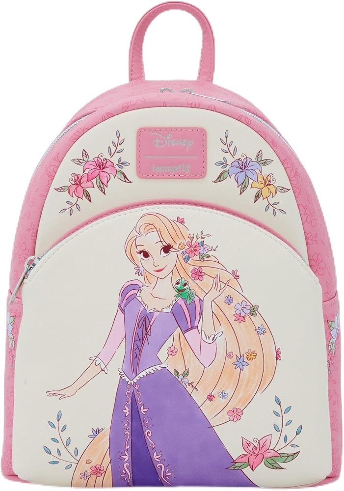 Loungefly Disney Tangled Rapunzel Flowers Mini Backpack MAUVE ROSE NONE | Amazon (US)