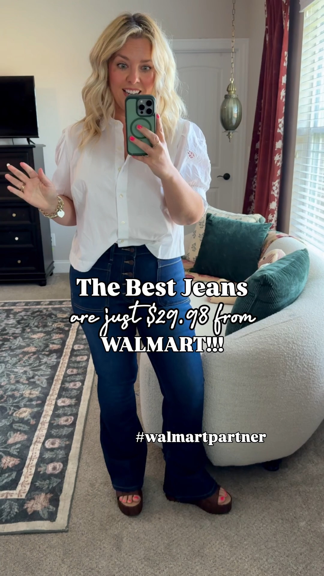 Are you kidding me with these Walmart jeans for just $29.98?!?? @walmartstyle #walmartpartner
#walmartstyle wearing my true size 10 in the jeans, medium the linen pants, medium in all the shirts & jacket, large in the white button up (I have thicker arms so I sized up for that)  

#LTKPetite #LTKMidsize #LTKOver40