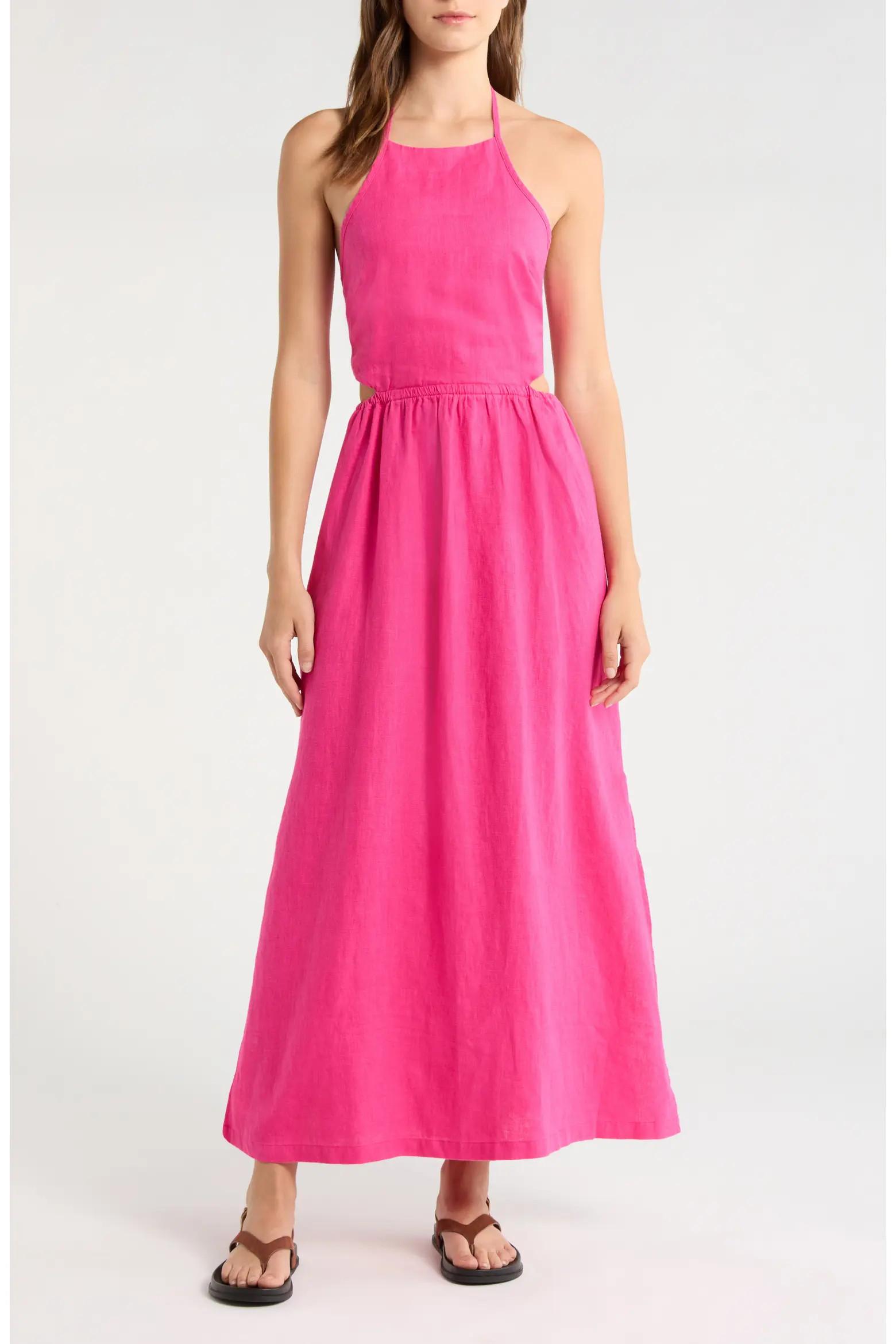 SoftWash Linen Halter Dress (Women) | Nordstrom | Nordstrom