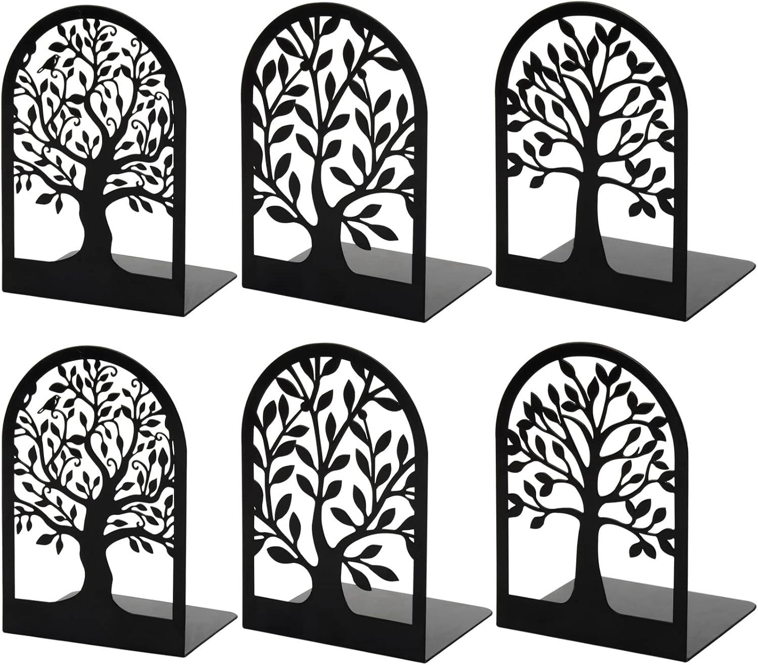 Bookends, Book Ends, Metal Bookends for Shelves Decorative, Tree Bookend Stopper for Heavy Books,... | Amazon (US)